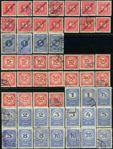 AUSTRIA Postage Due Stamp Collection EUROPE 1908-1935 Used Mint LH NH