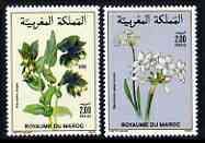 MOROCCO - 1989 - Flowers - Perf 2v Set - Mint Never Hinged