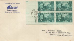 930/933 FRANKLIN ROOSEVELT - Set of 4 Giacomo cornercards - 3 Plate blocks of 4