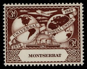 MONTSERRAT GVI SG118, 3d brown UPU, M MINT.