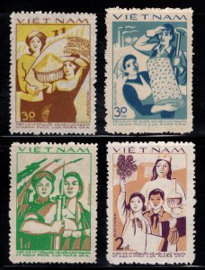 Unified Viet Nam Scott 1243-1246 Unused NGAI Socialist Ideals stamp set