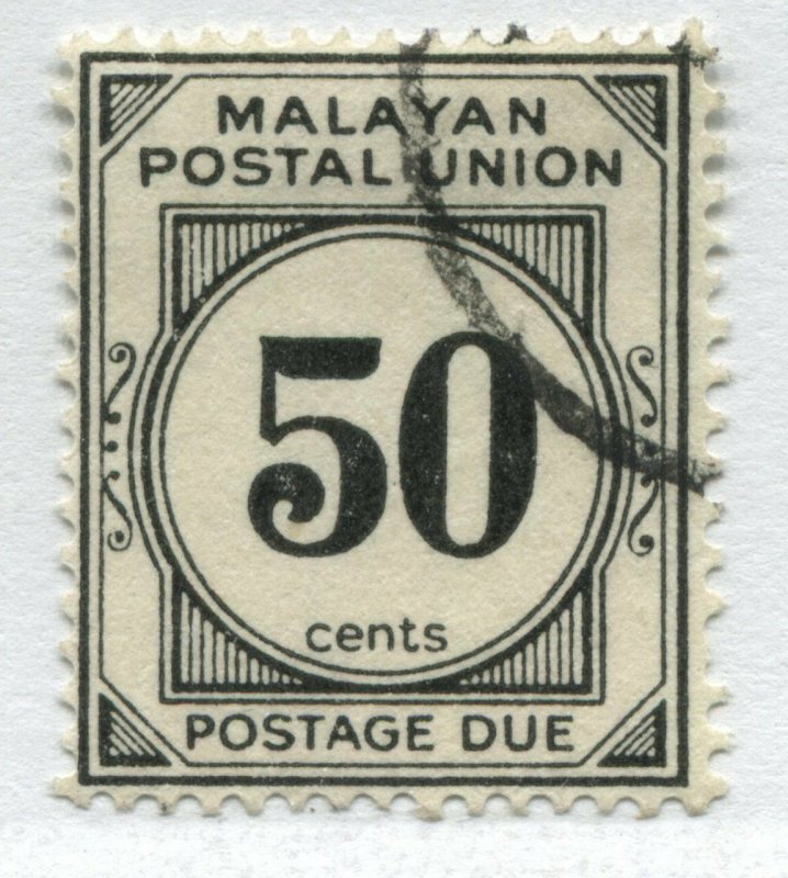 Federated Malay States 1936 50 cents Postage Due used