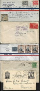 SOUTH AMERICA 1915 1930 COLLECTION OF SAVE HABANA QUBA COVERS EARLY FRANKING