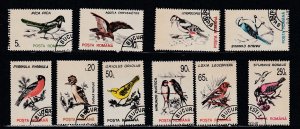 Romania # 3812-3821, Birds, Used, 1/2 Cat.