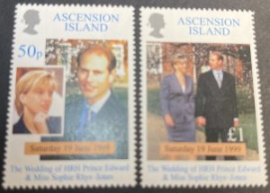 ASCENSION ISLAND # 729-730-MINT NEVER/HINGED--COMPLETE SET--1999