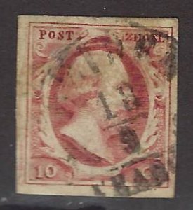 Netherlands SC#2 Used F-VF thin SCV$24.00...Great Value!