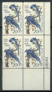 US Stamp #C71 MNH - 20c USA AirMail - Plate Block of 4