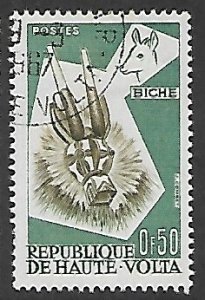 Upper Volta # 73 - Deer Mask - used....{KlZw14}