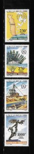 Togo 1985 Human Rights Map Sc C510-C513 MNH A1536