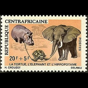 CENTRAL AFRICA 1971 - Scott# B5 Wildlife 20f NH