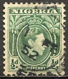 Nigeria; 1938: Sc. # 53: Used Perf. 12 Single Stamp