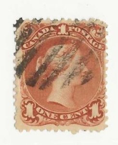 Canada Sc #22 1c red brown used FVF