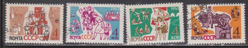 RUSSIA - Scott # 2697-2700 Used - Russian Children & Youth