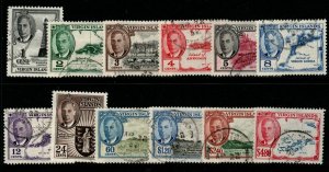 VIRGIN ISLANDS SG136/47 1952 DEFINITIVE SET FINE USED