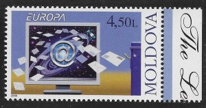 Moldova #585 4.50L Europa - Letters, Computer Screen ~ MNH