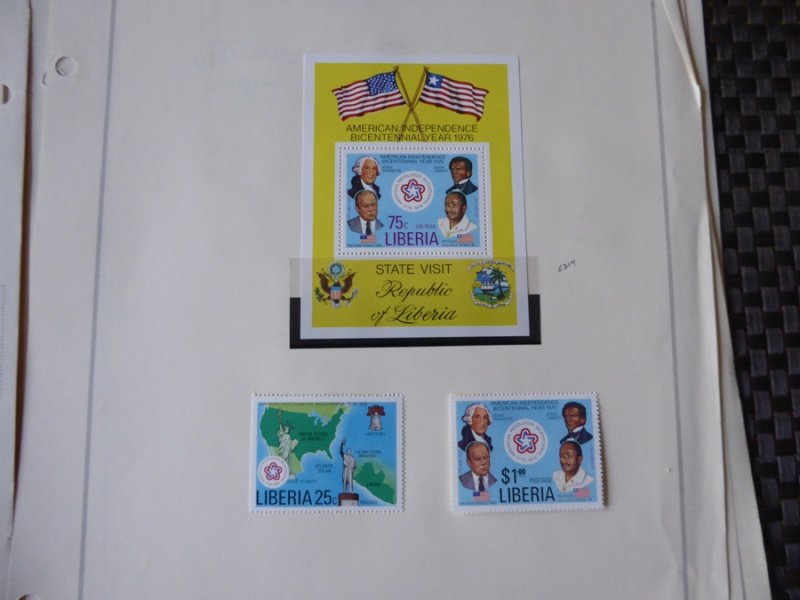 Liberia 1892-1976 Stamp Collection on Scott International Stamp Album Pages