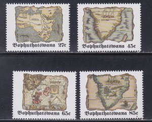 Bophuthatswana # 270-273, Ancient Maps of South Africa, Mint NH, 1/2 Cat.