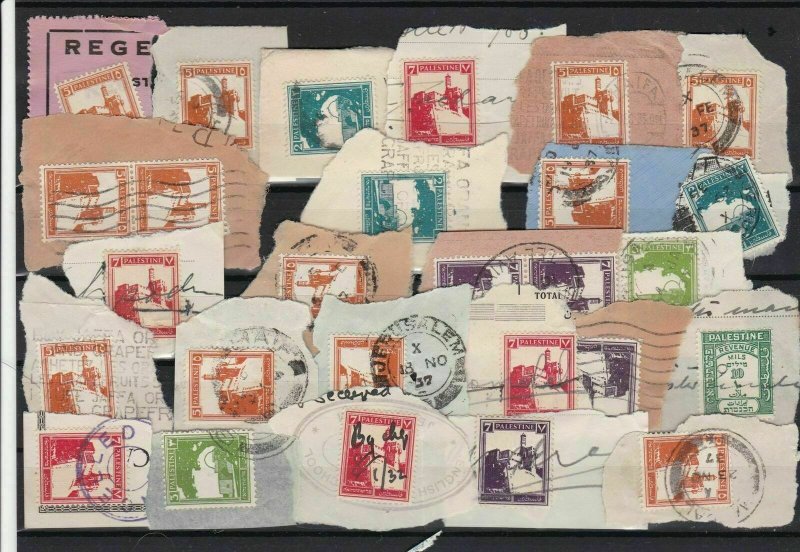 stamps of palestine cancelled on piece ref r12156