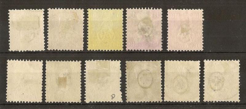 Switzerland 1862-81 Sitting Helvetias Fine Used (11v)