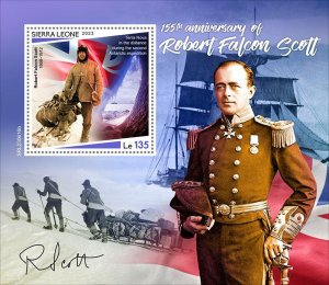 SIERRA LEONE - 2023 - Robert Falcon Scott - Perf Souv Sheet - Mint Never Hinged