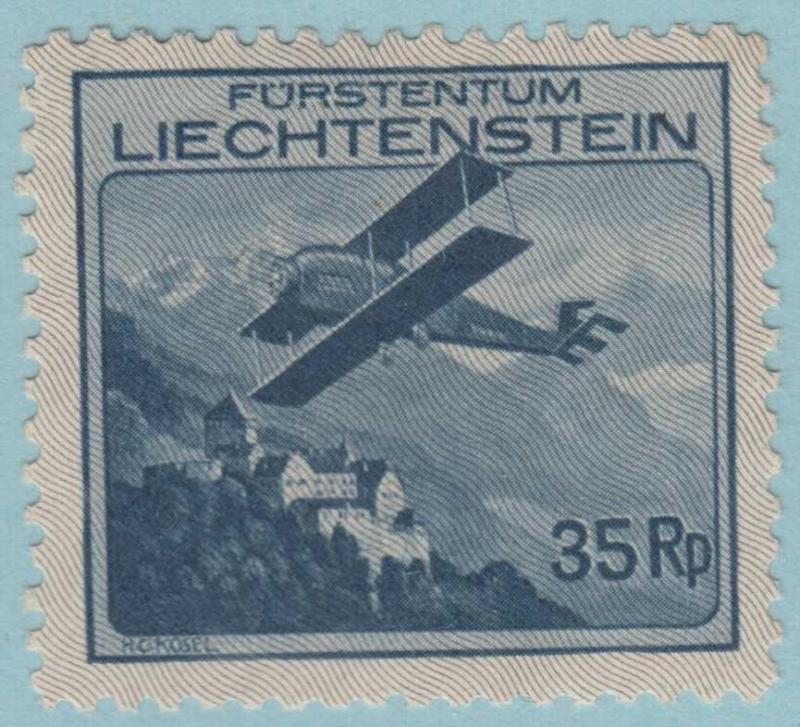 LIECHTENSTEIN C4 AIRMAIL  MINT HINGE REMNANT OG * NO FAULTS VERY FINE! - LFO