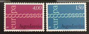 Yugoslavia 1971 #1052-3, Europa, MNH.