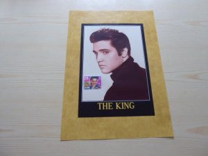 New Elvis Presley The King Poster size A4 with his 1993 USA Stamp