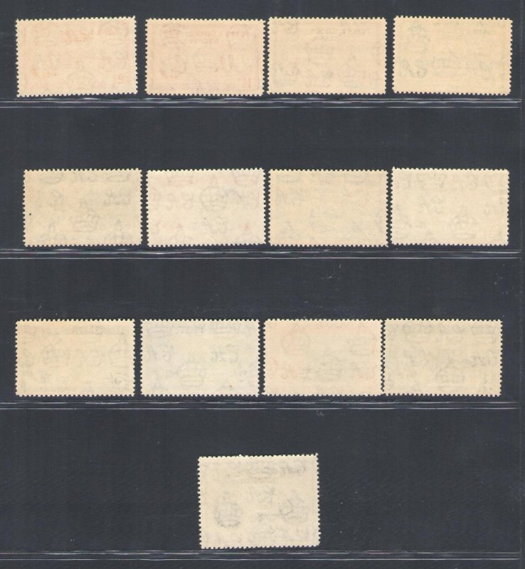 1950 TURKS AND CAICOS, n. 221/233 - 13 Values - MNH**