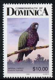 Dominica 1987 Birds $10 Imperial Amazon (Parrot) unmounte...