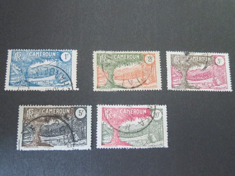 French Cameroun 1925 Sc 199,207-9 211 FU