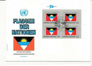 D112844 Flag Series Antigua & Barbuda FDC United Nations New York Bureau