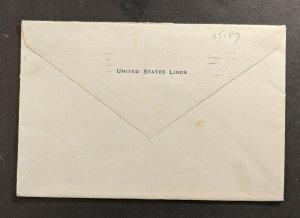 1940 SS America Maiden Voyage US Sea Post Puerto Rico Cover to Washington DC