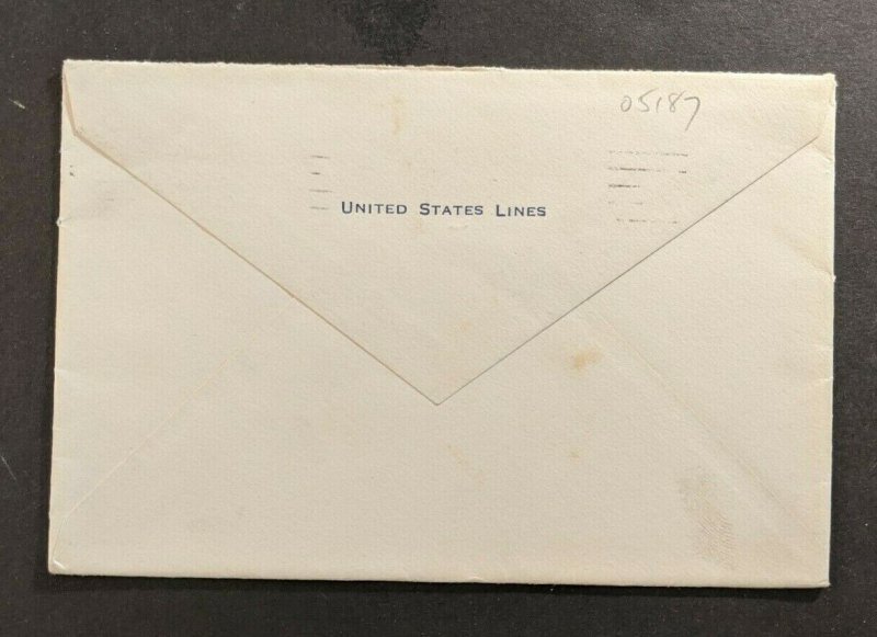 1940 SS America Maiden Voyage US Sea Post Puerto Rico Cover to Washington DC