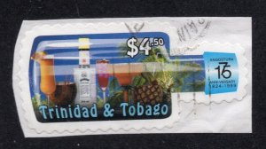 Trinidad & Tobago 2000 $4.50 Bitters Bottle, Scott 600 used, value = $2.25