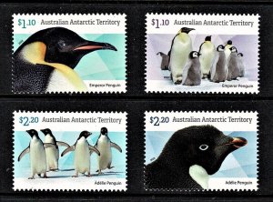 Australian Antarctic 2022 Penguins Set of 4 MNH