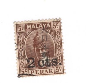 Perak Malaya #N32 Used - Stamp CAT VALUE $1.40