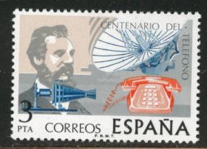 Spain Scott 1936 MNH** 1976 Bell ITU stamp