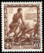Scott #400 Romulus Plowing MNH
