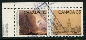 852a Canada 35c Royal Canadian Academy of the Arts, used pair