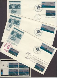 1984 St Lawrence Seaway joint Canada issue Sc 2091 3 covers set & plate block