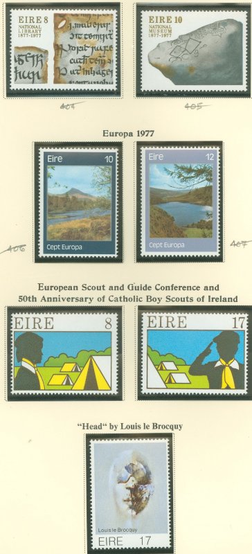 Ireland #411-417 Mint (NH) Single (Complete Set) (Art) (Europa) (Scouts)