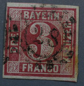 Bavaria #10 FN Used Numeral Cancel