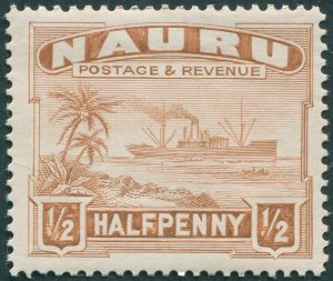 Nauru 1947 ½d chestnut Perf 14 SG26Bc unused