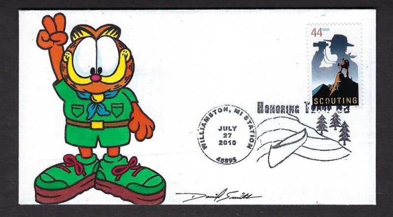 2010 BSA Boy Scout #4472 FDC Williamston Mich unofficial David Smith hp 