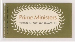 AUSTRALIA 1969 Prime Ministers $1 edition N70/2 booklet. MNH **. SG SB45.