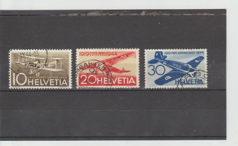 Switzerland  Scott#  C37-C39  Used  (1944 Air Mail)
