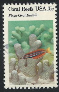 US #1830 15c Finger Coral Sabertooth Blenny Fish