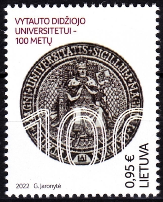 LITHUANIA 2022-03 Kaunas Vytautas Magnus University - 100, MNH