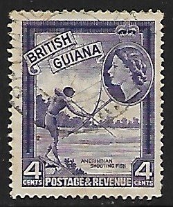 British Guiana # 256 - Indian shooting Fish - used.....{BRN31}