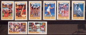 Uganda 1992 MNH Stamps Scott 1044-1051 Sport Olympic Games Tennis Volleyball